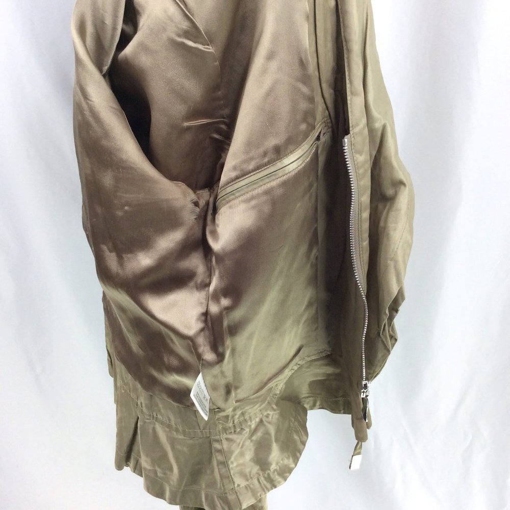 Greenstone Jacket Womens Size 40 UK 6/8 US Gold Beige Ruffle V-Neck DAMAGED - Picture 10 of 13